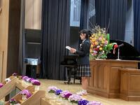 卒業生代表による答辞