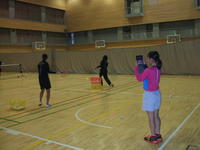 練習をi-padで撮影しています